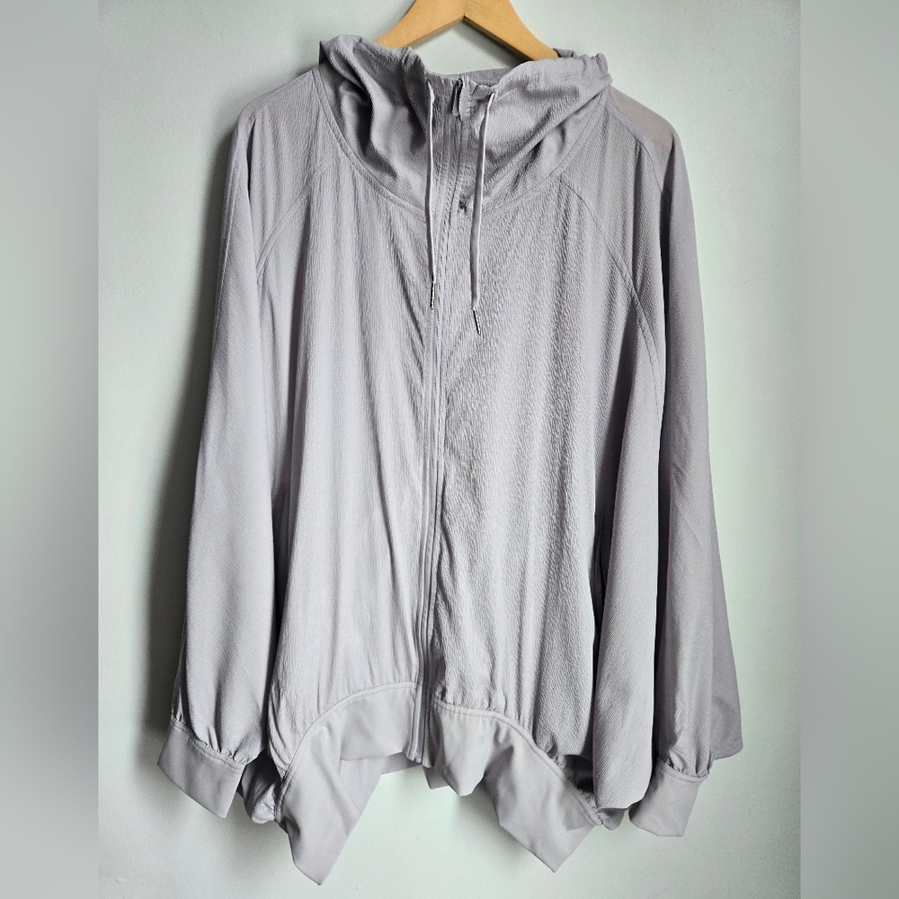 lululemon athletica Light Gray Hooded Utility Jacket